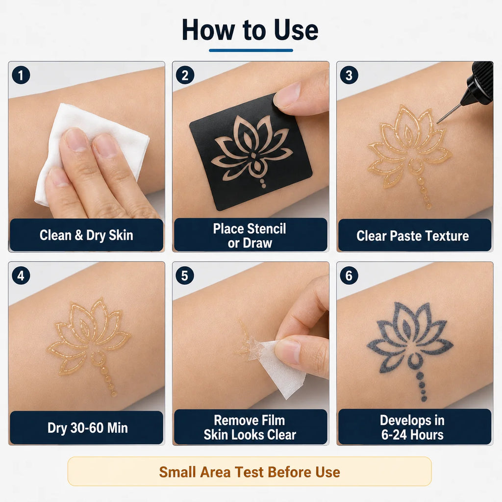 10ml Blue-Black Temporary Tattoo Gel