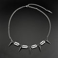 Punk Razor Blade & Spike Chain Choker