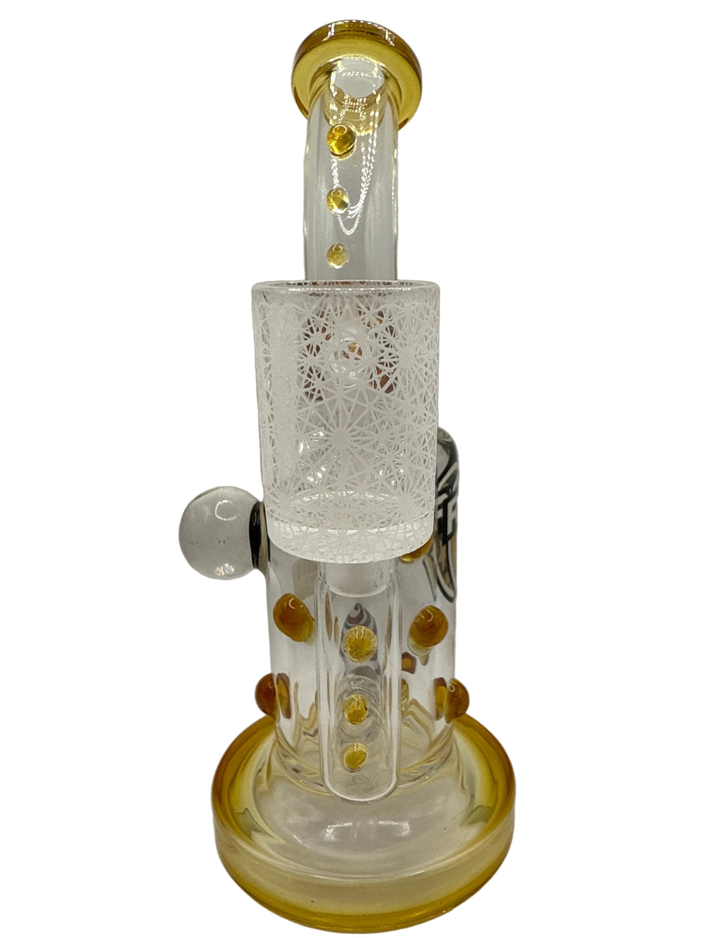 RPS Mini Bent Neck Dab Rig w/ Fixed Perc (Amber Accents)