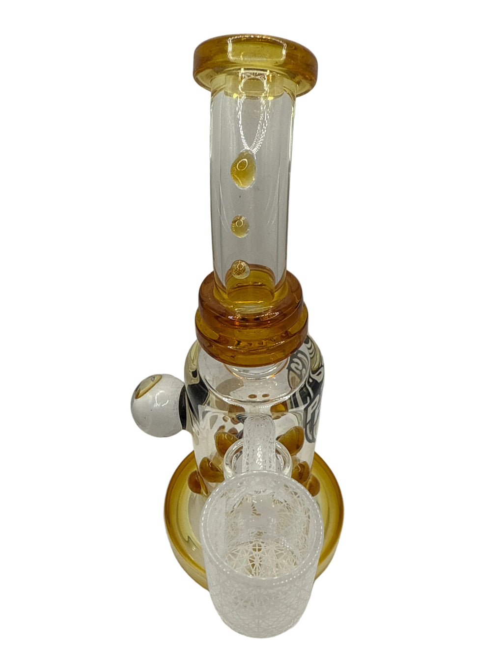 RPS Mini Bent Neck Dab Rig w/ Fixed Perc (Amber Accents)