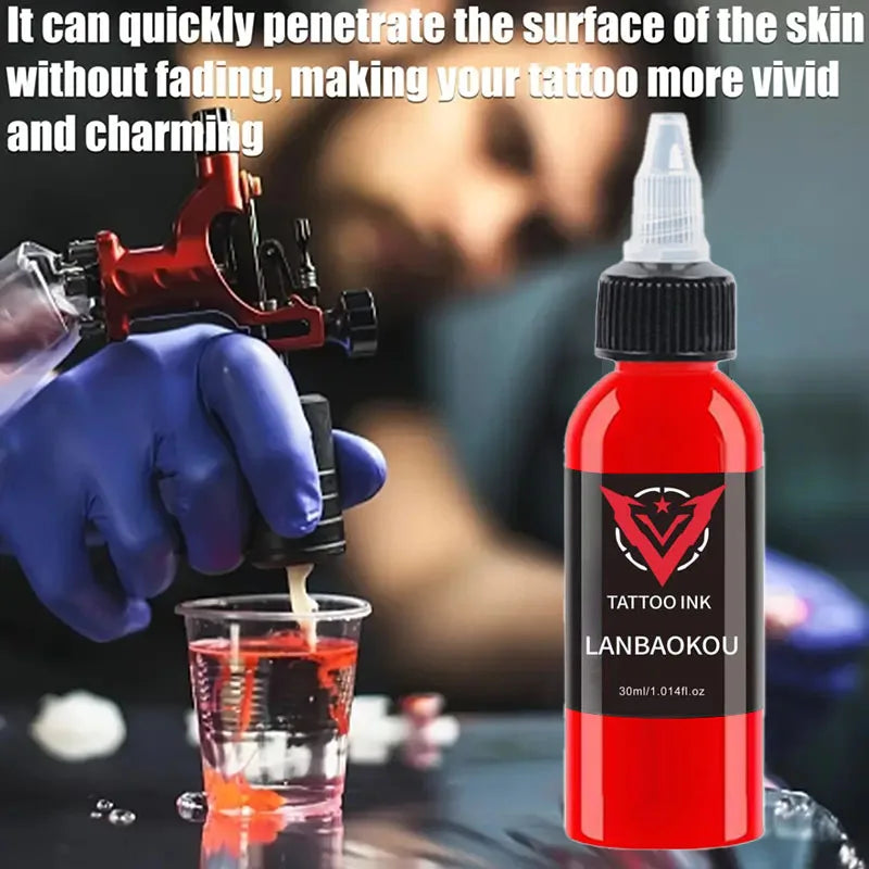 2-Pack 30ml Red & Black Tattoo Ink