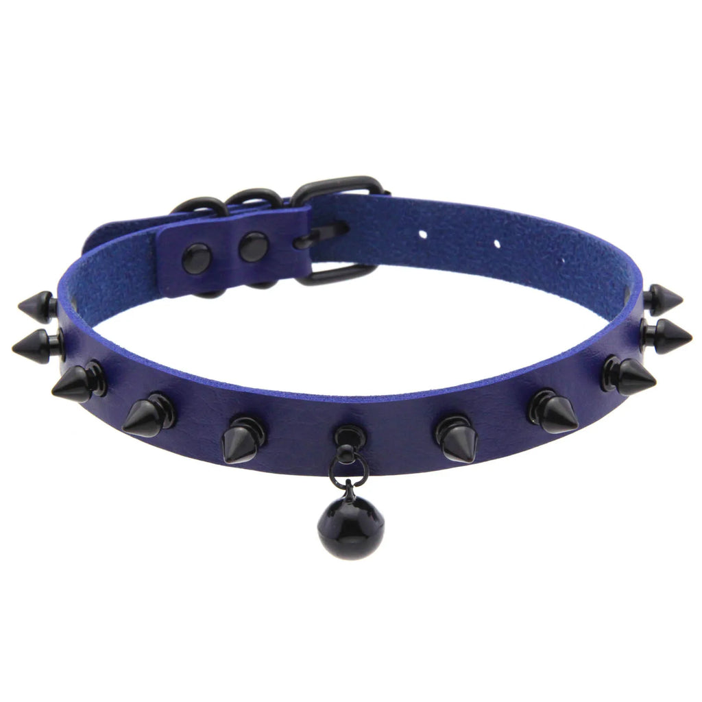 Punk Spiked Bell Choker