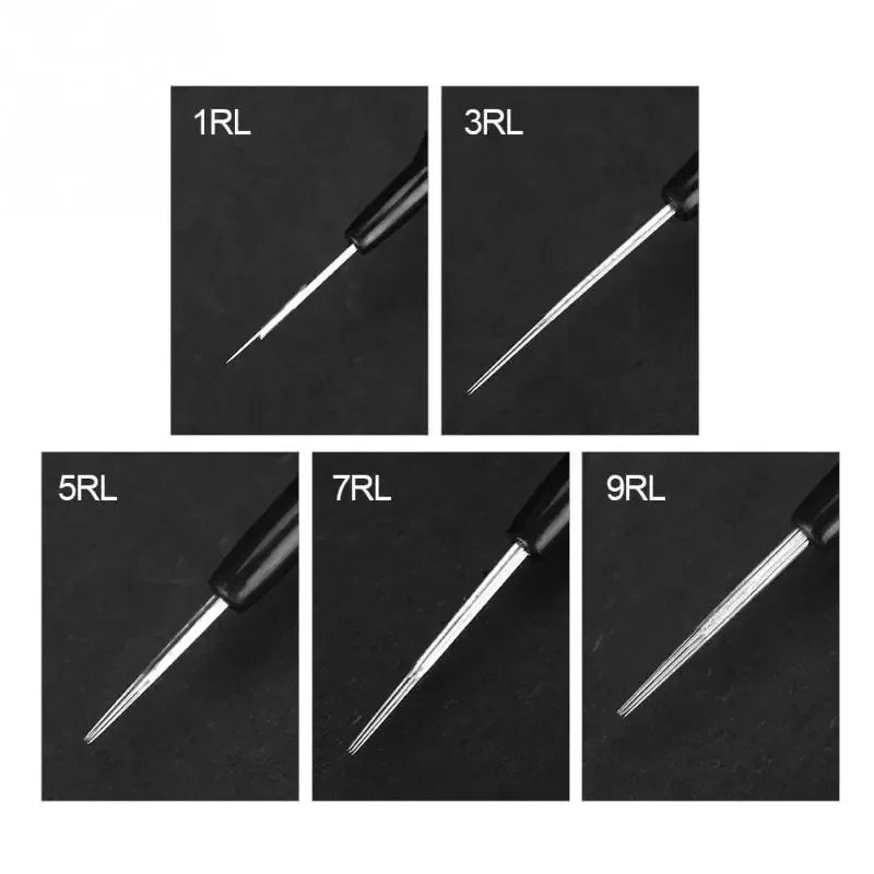 RL/RS/RM/M1/M2/F Sterile Disposable Tattoo Nozzle Needle Tips and Tube Grip Tattoo Needle Tattoo Machine Supplies 1pcs