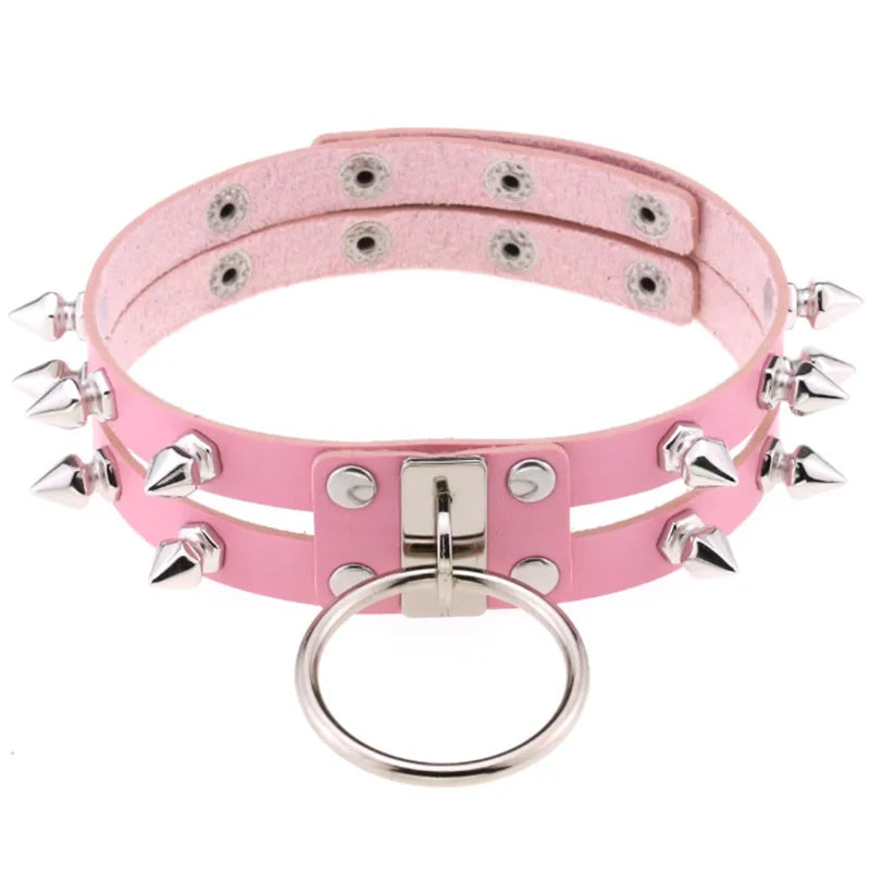 Punk Chain Heart Choker Collar
