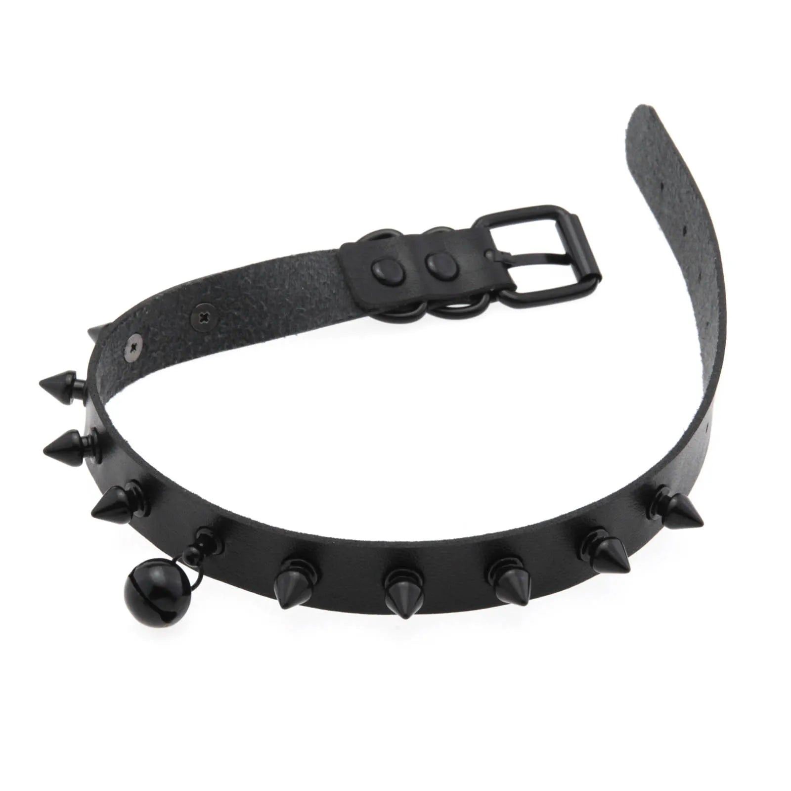 Punk Spiked Bell Choker