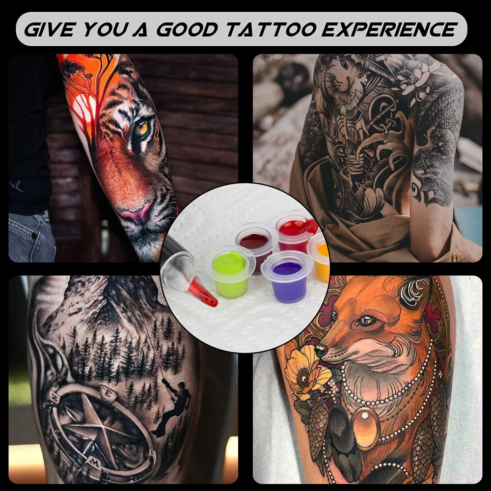 300/100pcs Disposable Tattoo Ink Cups S/M/L Plastic Clear Holder Container Cap for Tattoo Pigment & Permanent Makeup Accessories