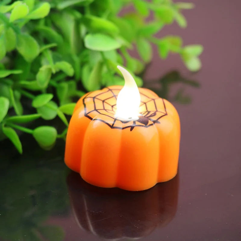 Desktop LED Candle Luminous Pumpkin Shaped Lantern 2025 Halloween Party DIY Decoration Light Trick Or Treat Festival Party Props