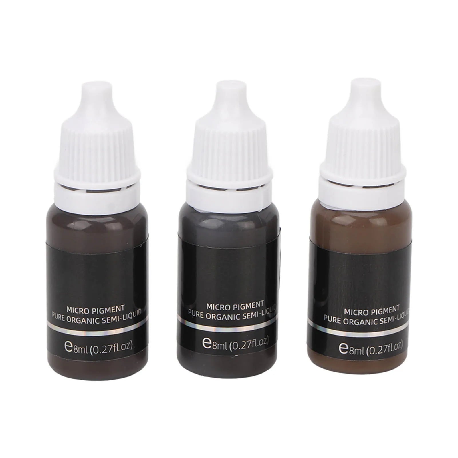 3pcs Brow Tattoo Ink Fast Colored Sealing Microblading Eyebrow Pigment Ink Long Lasting for Tattooist Practice Real Person Use