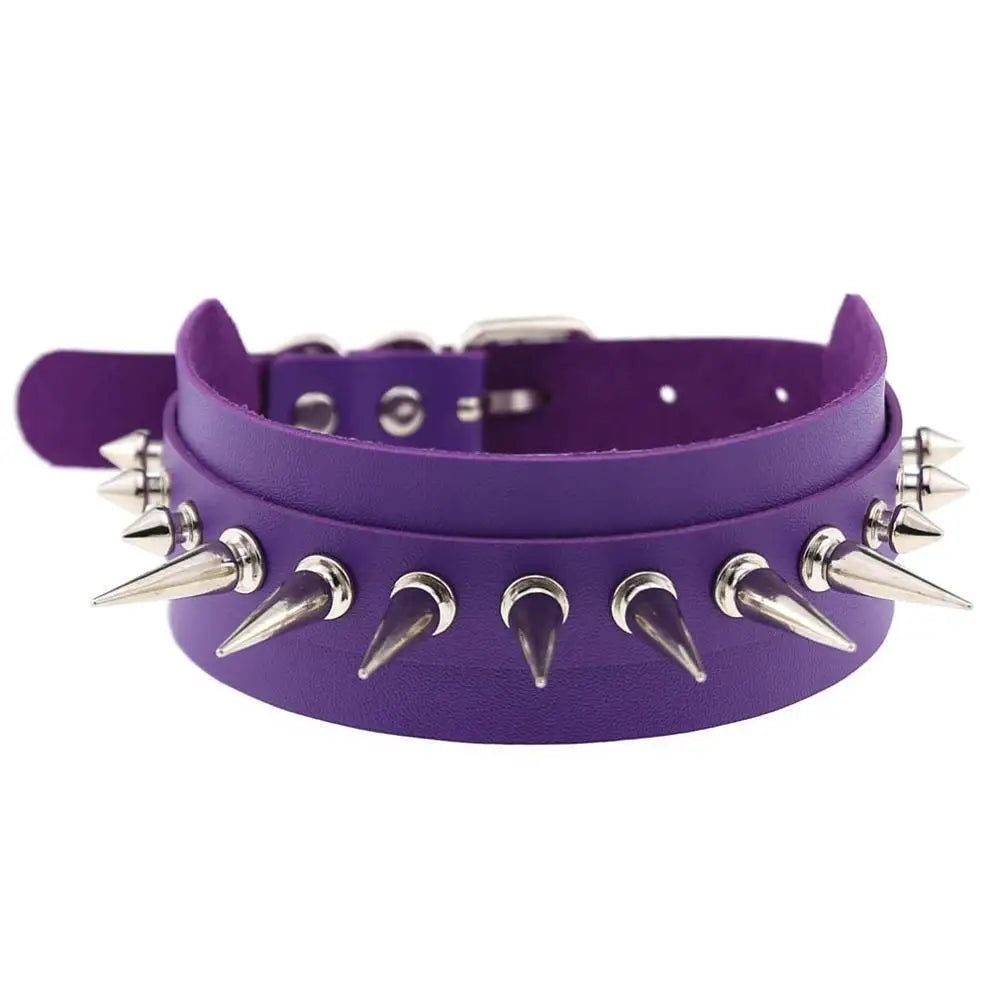 Punk Spiked Choker Collar