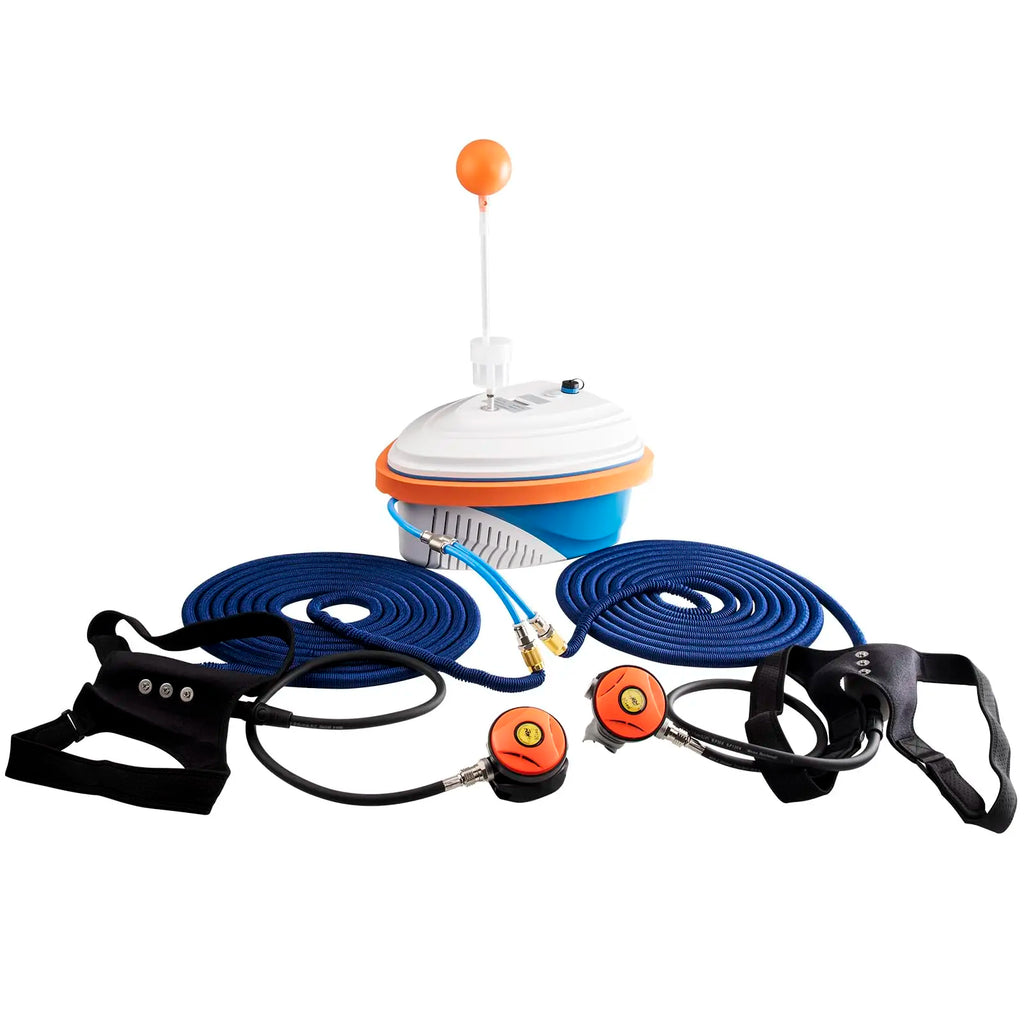 Diving Hookah System Underwater Diving Ventilator Waterproof Portable Scuba Gear 7-10H/50-60 Feet Powerful Motor Air Compressor