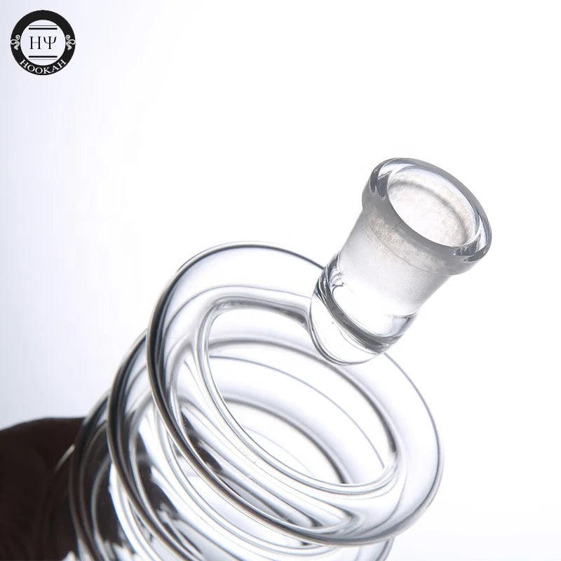 Dia18.8mm 14mm Spring Glass Spiral Part Twirl Glass Hookah Shisha Chicha Accessories Coil Glass Tube for Narguile Connector