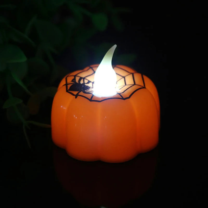 Desktop LED Candle Luminous Pumpkin Shaped Lantern 2025 Halloween Party DIY Decoration Light Trick Or Treat Festival Party Props