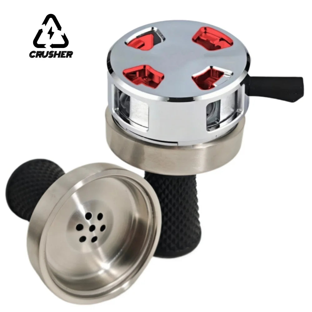 CRUSHER Metal Hookah Shisha Charcoal Holder with Handle Narguile Sheesha Water Pipe Chicha Кальян Bowls for Smoking Accessories