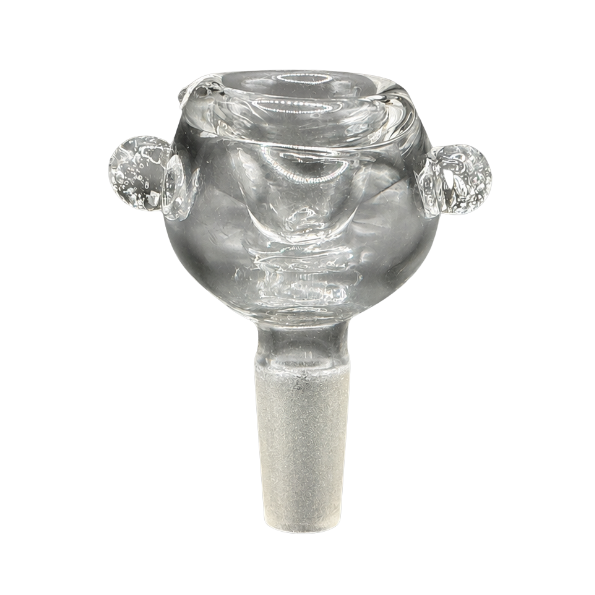 10mm Male Dual-Handle Glass Bowl – Clear