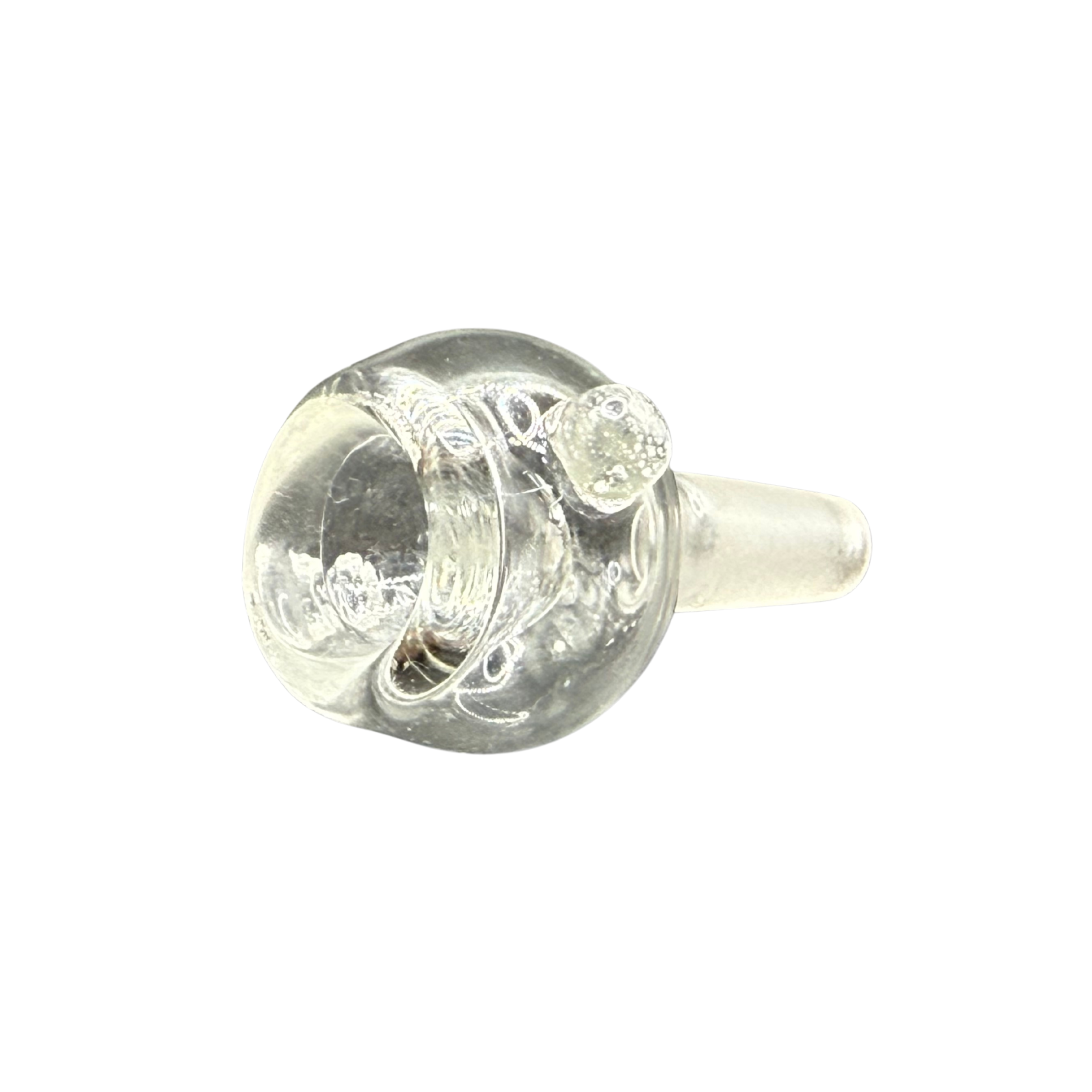 10mm Male Dual-Handle Glass Bowl – Clear