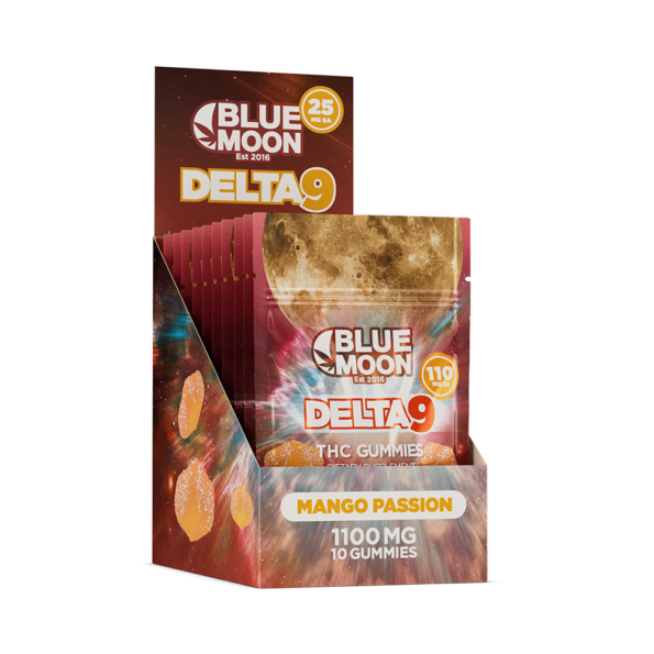 Delta 9 Mango Passion Fruit Gummies 100mg – 10 pack