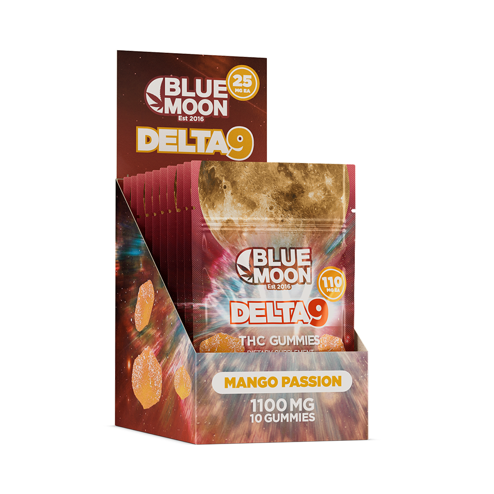 Delta 9 Mango Passion Fruit Gummies 100mg – 10 pack