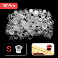 100pcs Disposable Tattoo Ink Cups Plastic Pigment Clear Holder