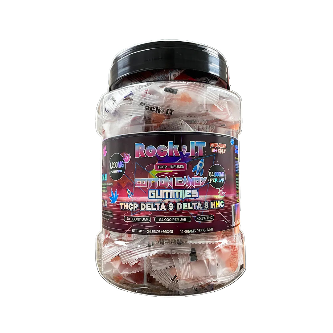 Rock It 1200MG Cotton Candy THCP – Delta 9 – Delta 8 – HHC 2 (ct)