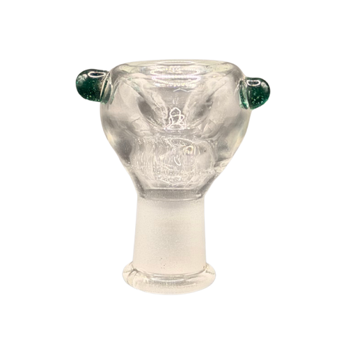 14mm Female Dual-Handle Funnel Glass Bowl – Assorted Colors