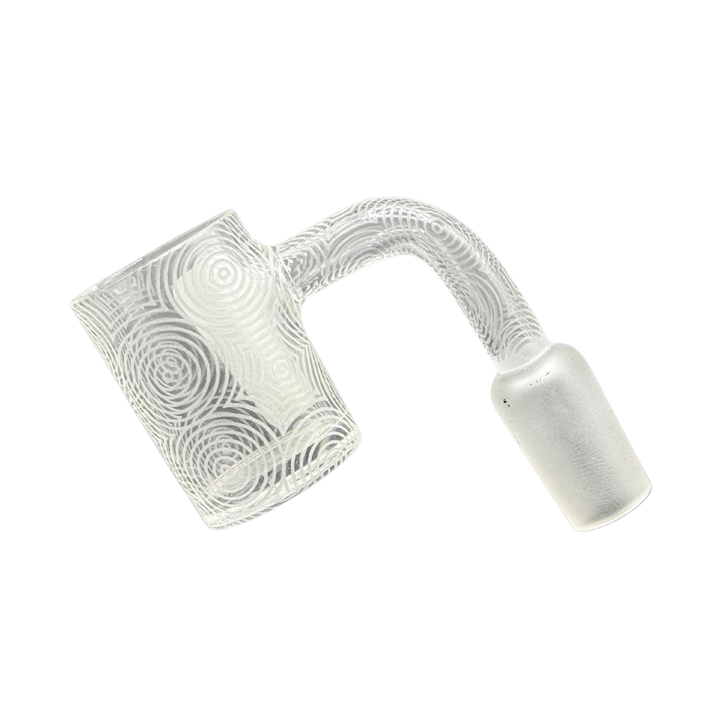 14mm Male 90° Geometric Etched Quartz Banger
