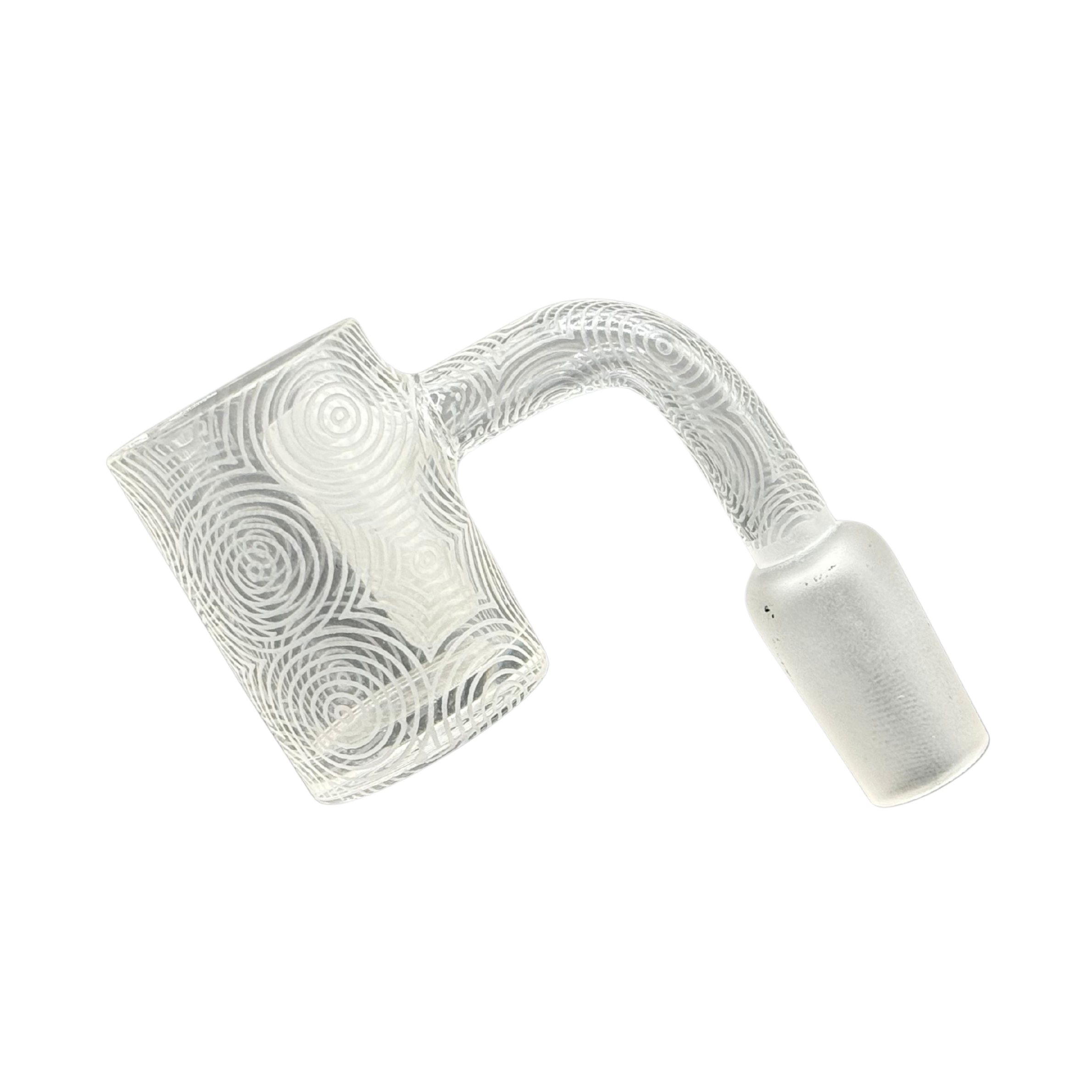 14mm Male 90° Geometric Etched Quartz Banger