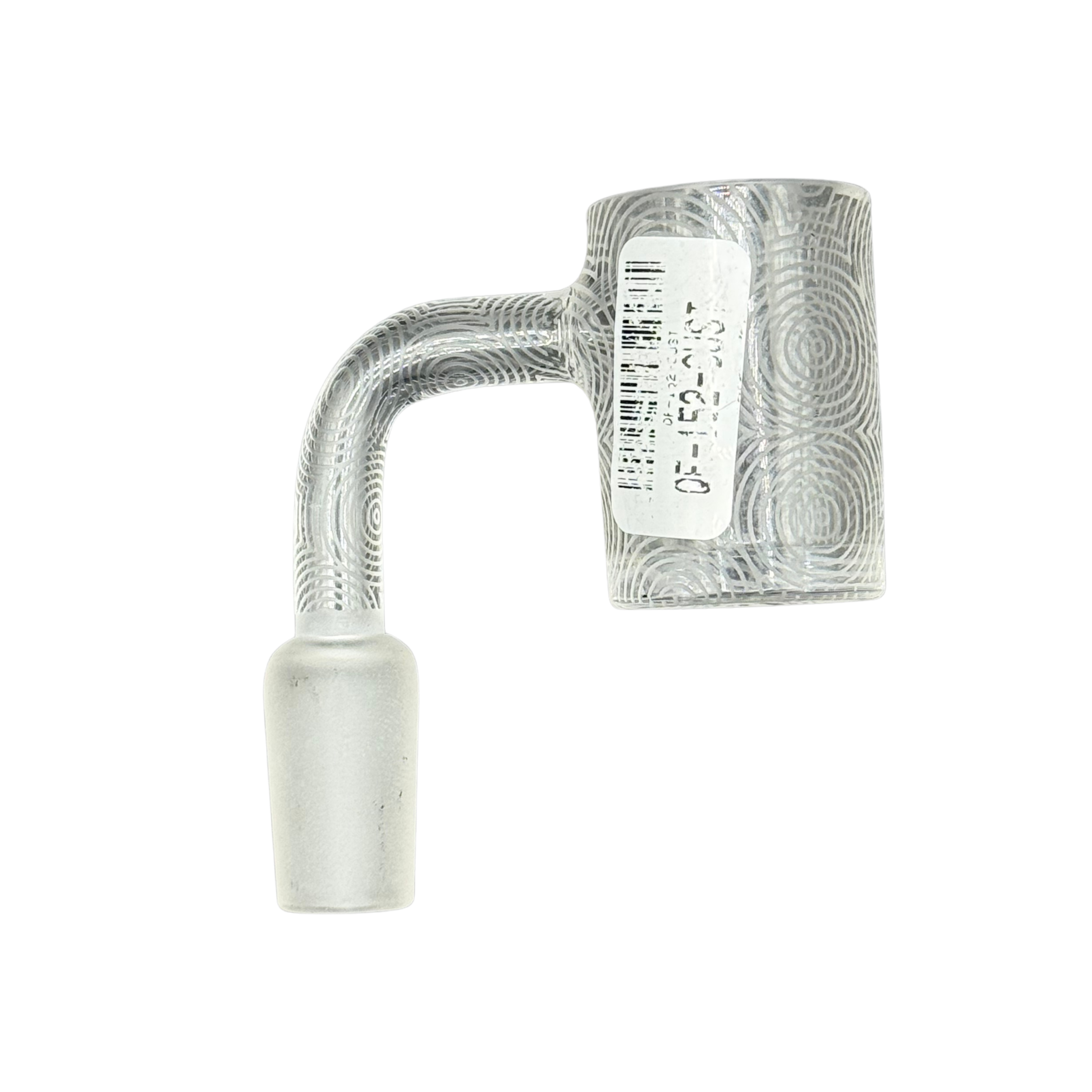 14mm Male 90° Geometric Etched Quartz Banger