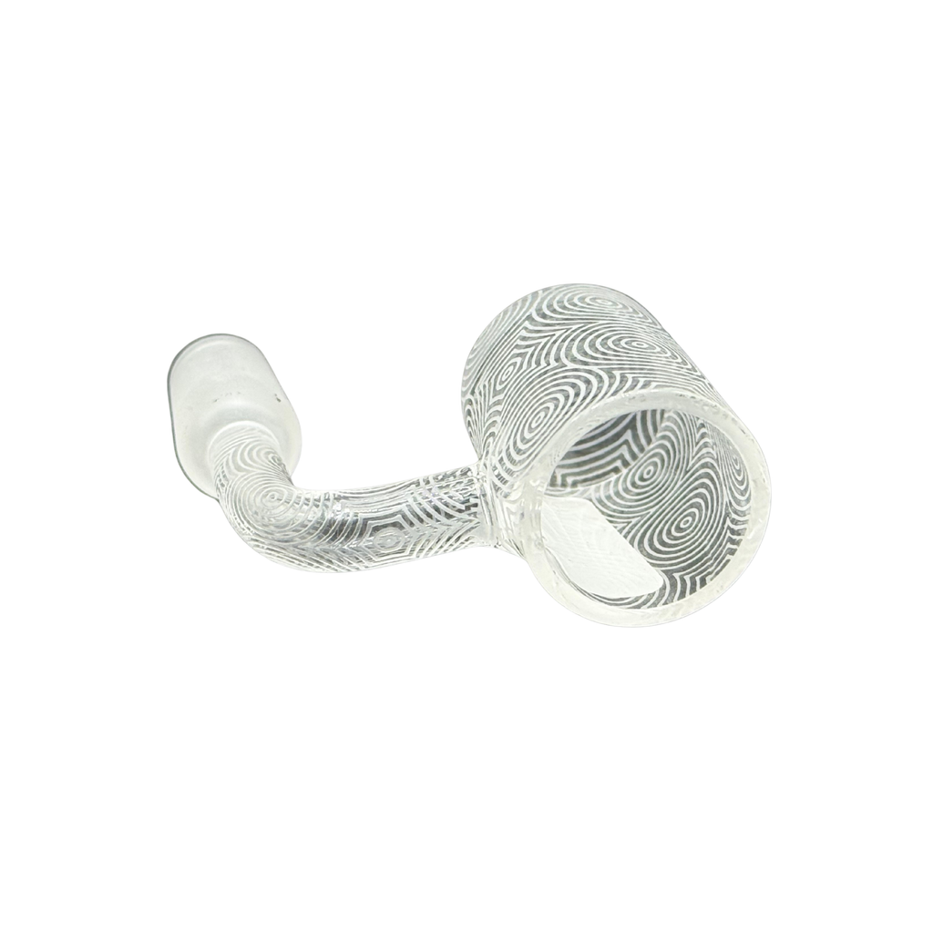 14mm Male 90° Geometric Etched Quartz Banger