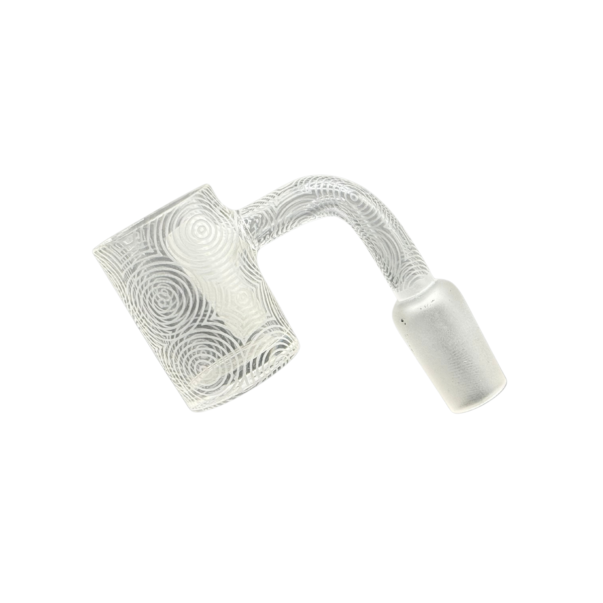 14mm Male 90° Geometric Etched Quartz Banger