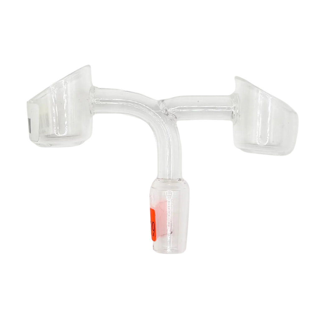 14mm Male 90° Dual Bucket Quartz Banger