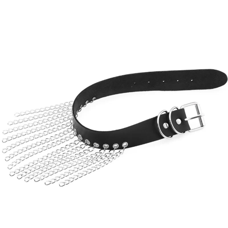 Punk Chain Heart Choker Collar