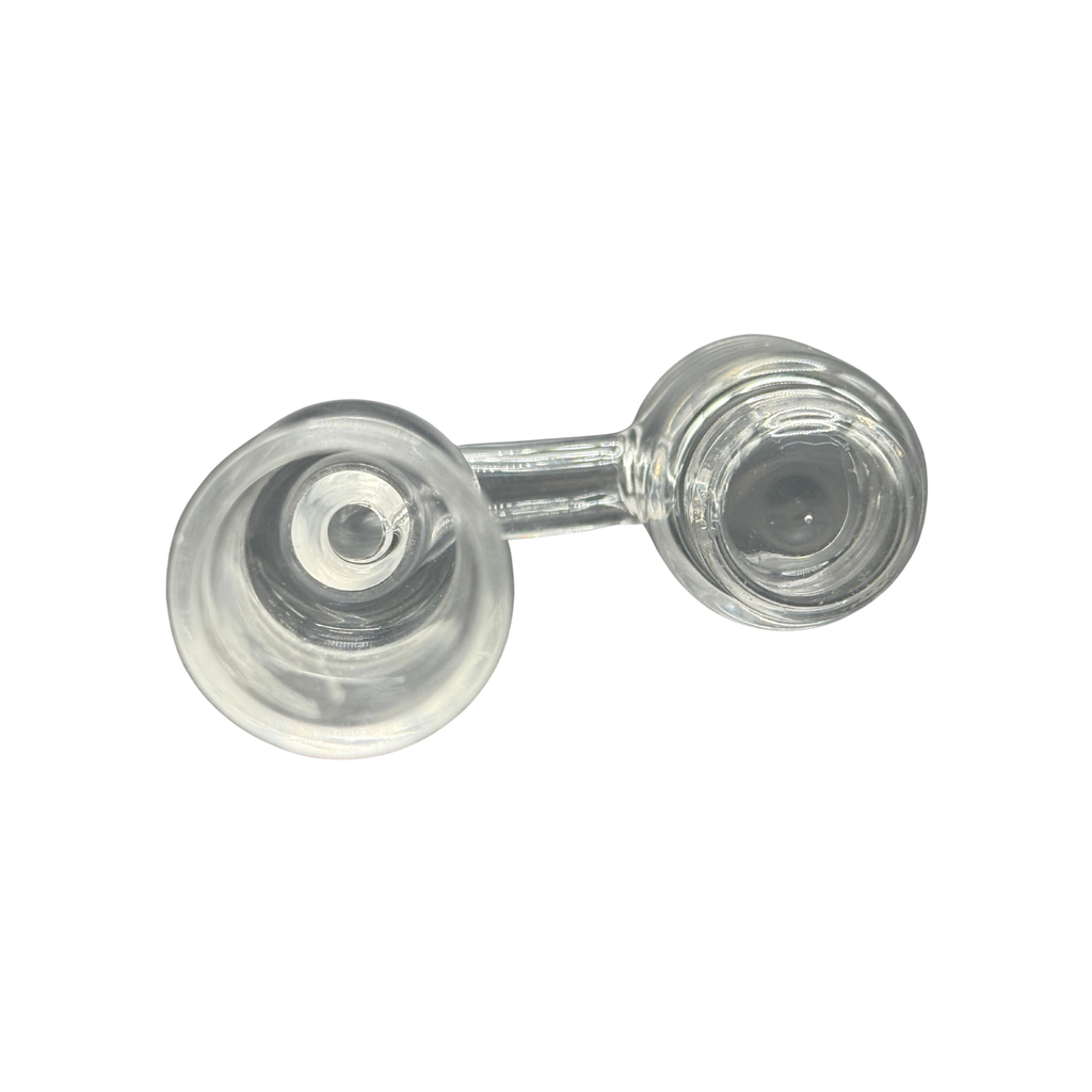 18mm Female 90° Quartz Banger with Bottom Dish – 25mm OD