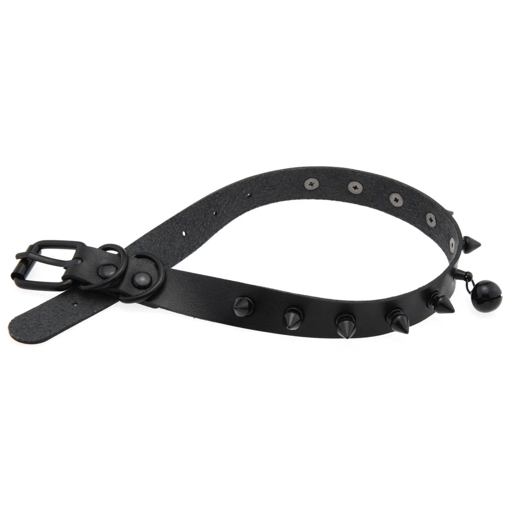 Punk Spiked Bell Choker