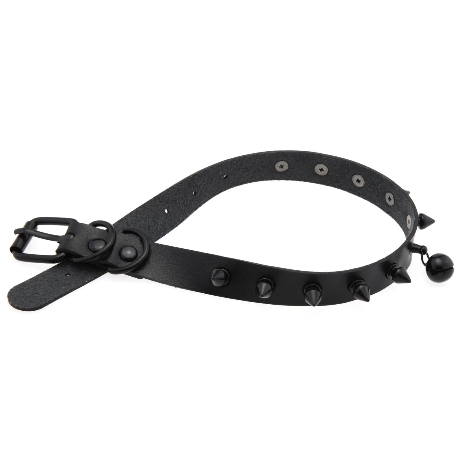 Punk Spiked Bell Choker