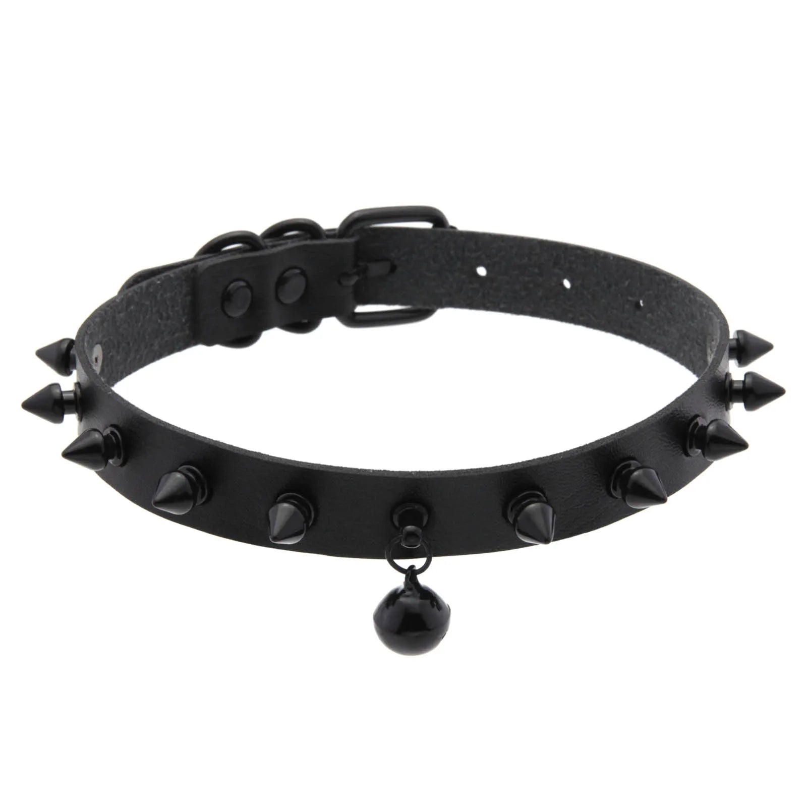 Punk Spiked Bell Choker