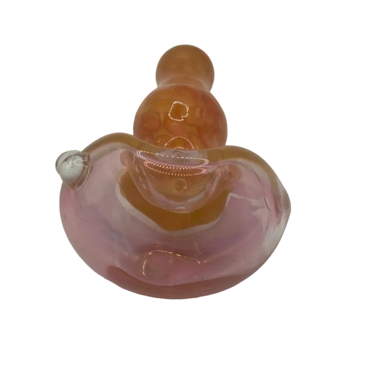 Peachy Shroom Glass Hand Pipe