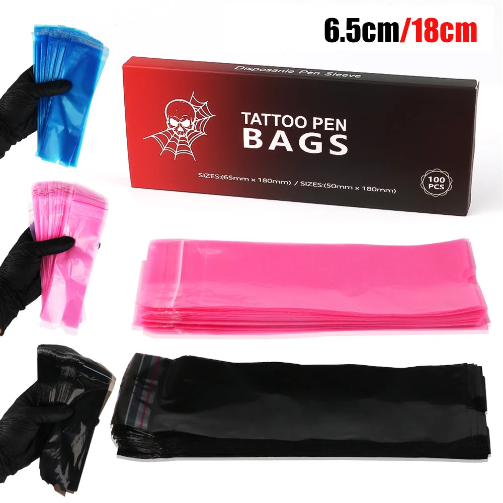 Tattoo Pen Covers with Tape Wrap