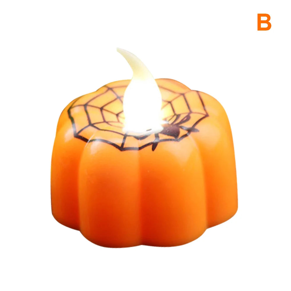 Desktop LED Candle Luminous Pumpkin Shaped Lantern 2025 Halloween Party DIY Decoration Light Trick Or Treat Festival Party Props