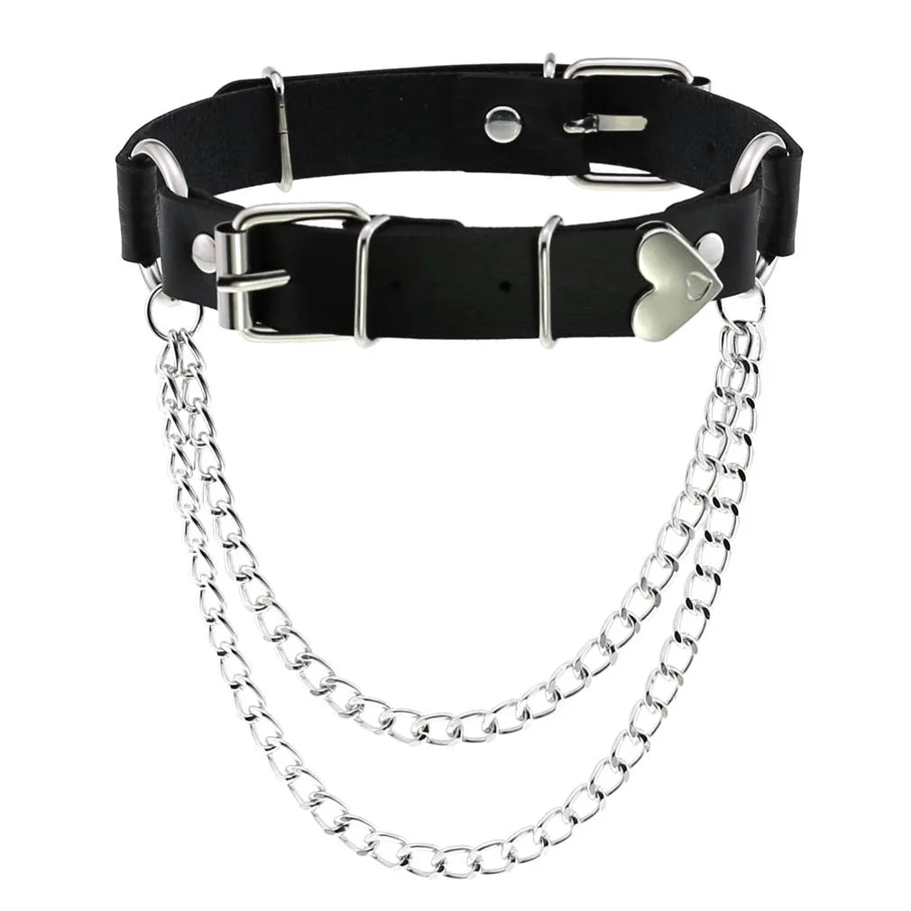 Gothic Punk Spike & Chain Choker Collection