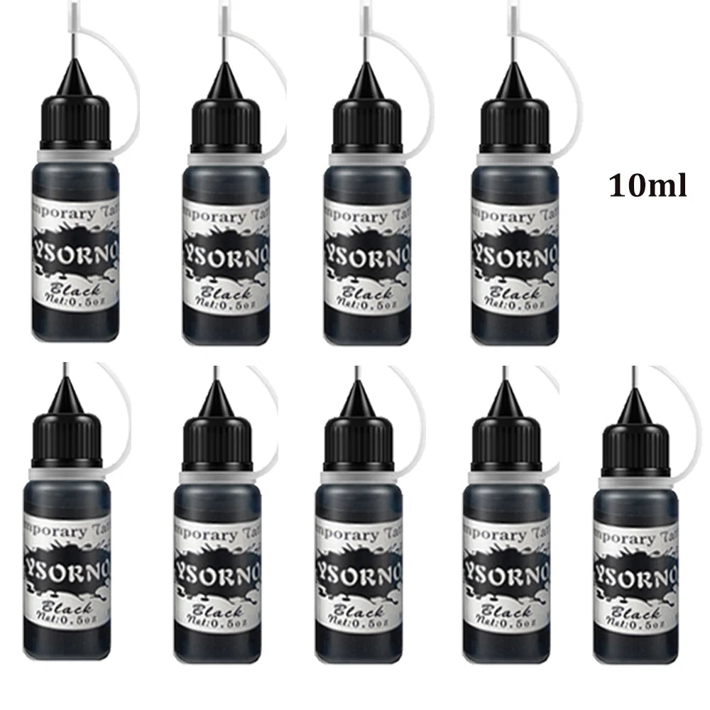 9-Pack 10ml Henna Temporary Tattoo Cones