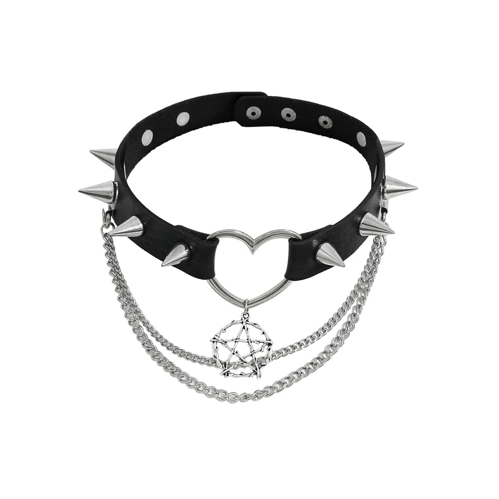 Harajuku Black Leather Choker