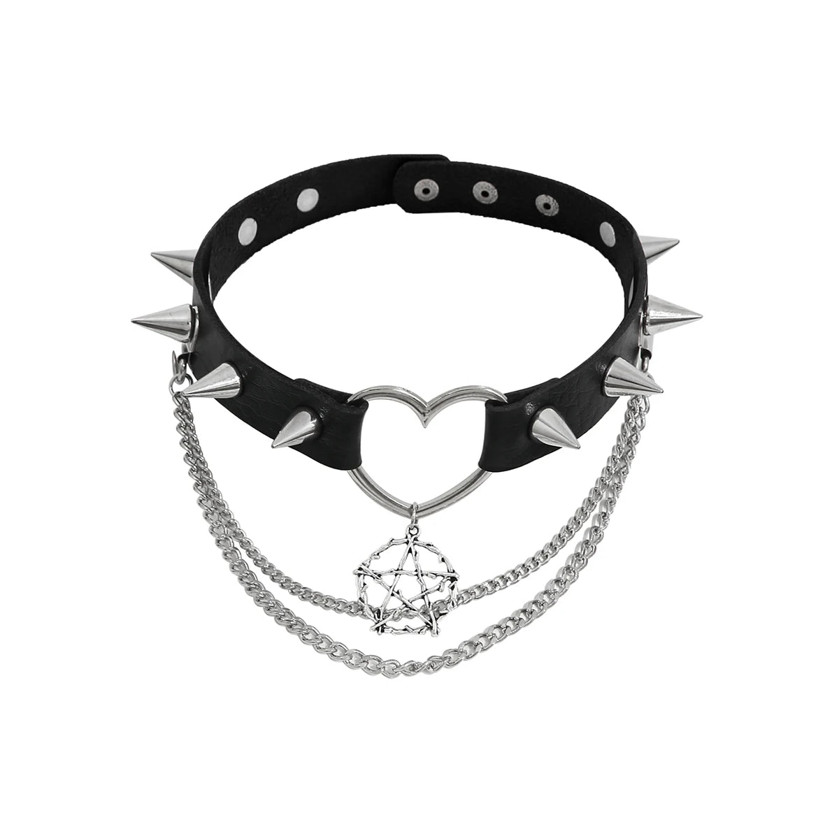 Harajuku Black Leather Choker
