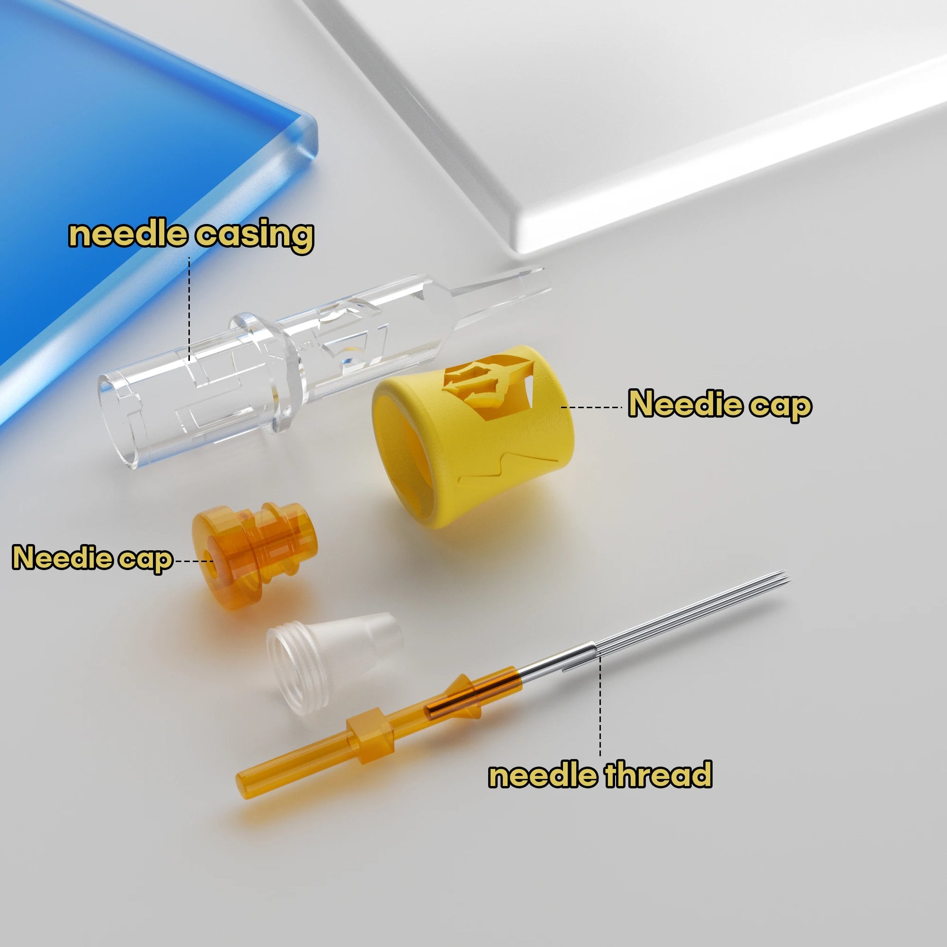 20Pcs POSEIDON Pro Cartridges Tattoo Needles Ultra Tight Liner Long Taper Professional Safty Tattoo Needles