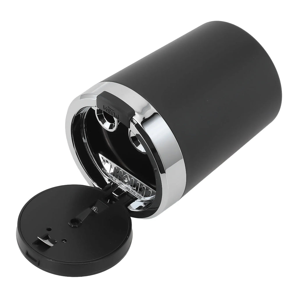 Car Ash Tray Portable Car Ash Tray LED Light ABS Slivery Black Aluminum Cup Automobiles Interior Accessories Portable Smokeless