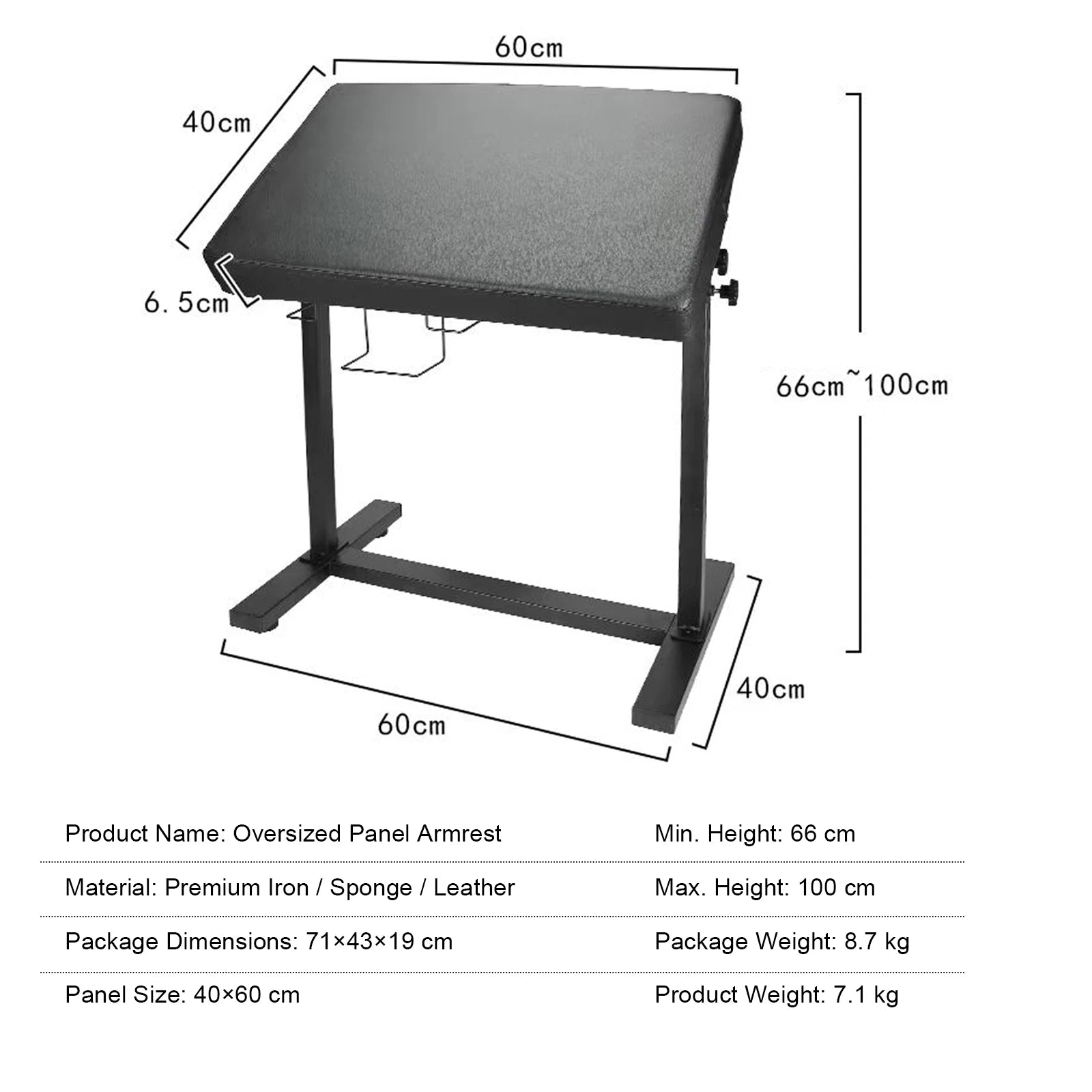 Tattoo Arm Rest Height & Angel Adjustable Tattoo Armrest Stand With Non-Slip Soft Sponge For Professional Tattoo Studio Supplies