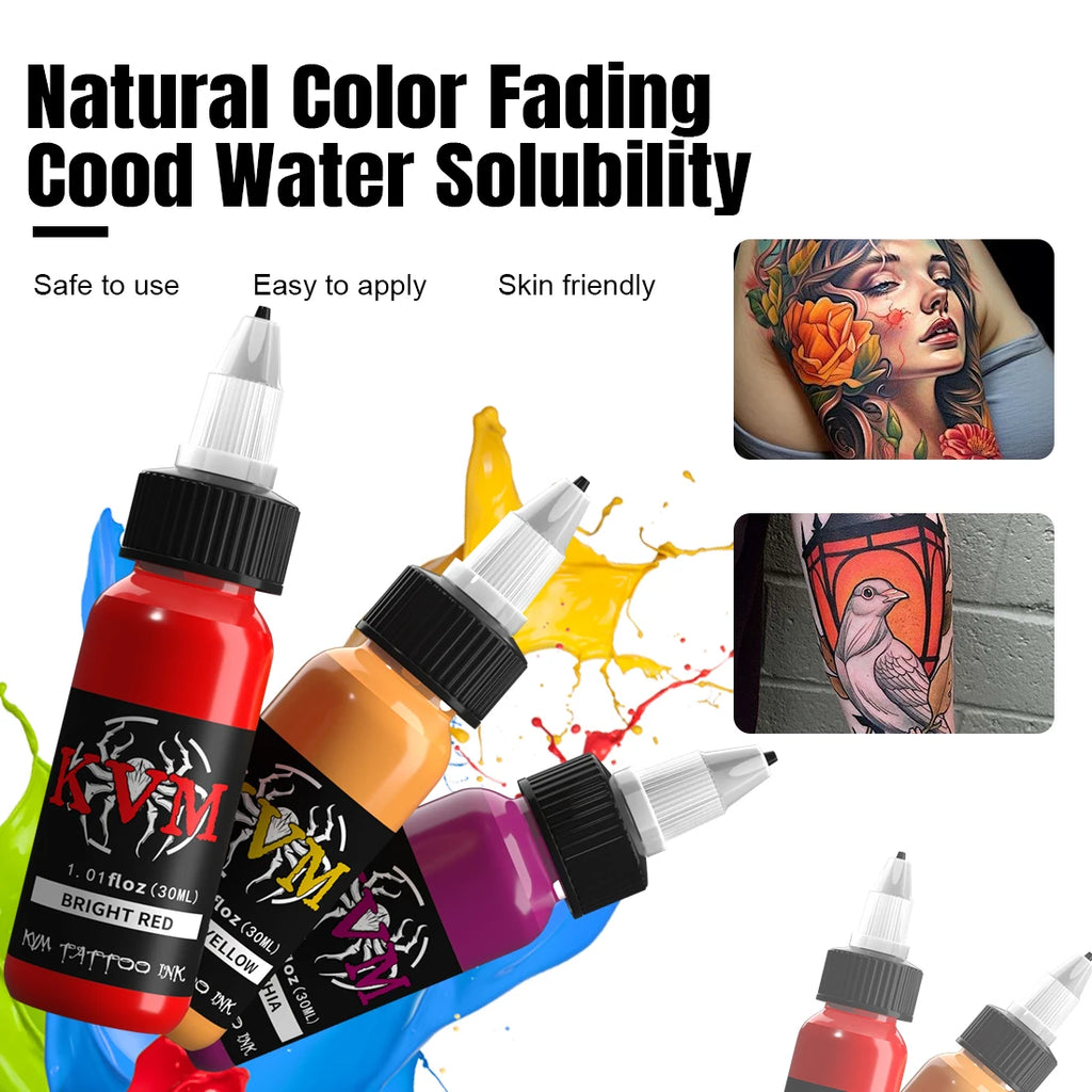 14Colors 1/oz Tattoo Ink Pigment Body Color Drawing Art Tattoo Ink