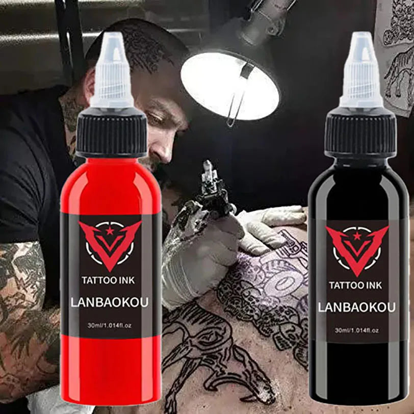 2-Pack 30ml Red & Black Tattoo Ink