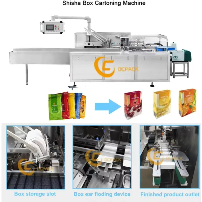 50g 100g 250g Full-automatic Cellophane Bags Molasses Hookah Shisha Tobacco Packing Machine