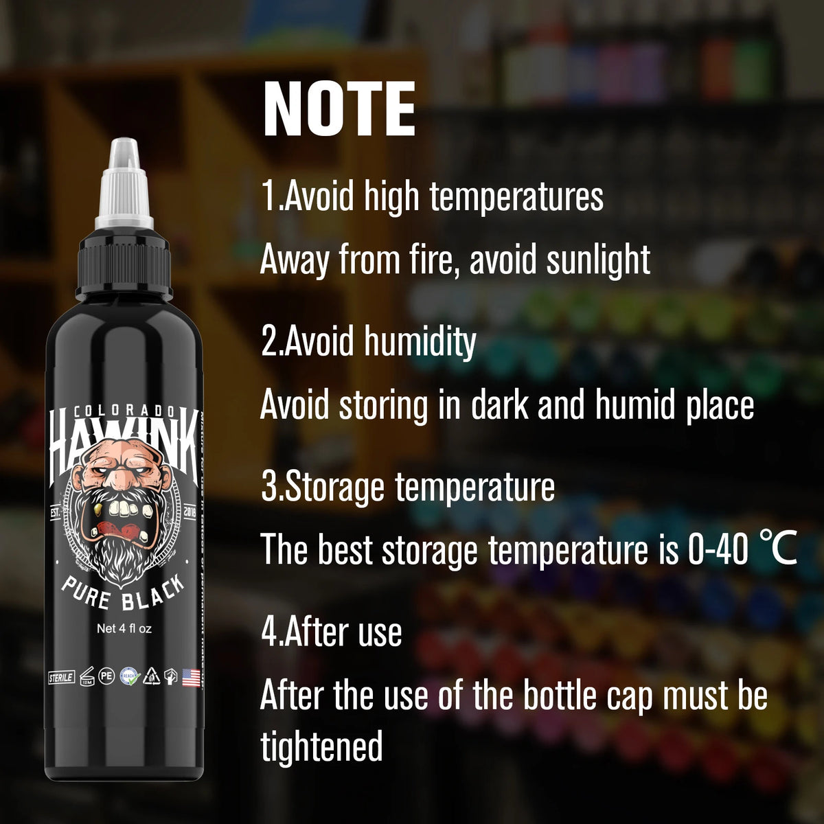 Hawink Premium Black Tattoo Ink