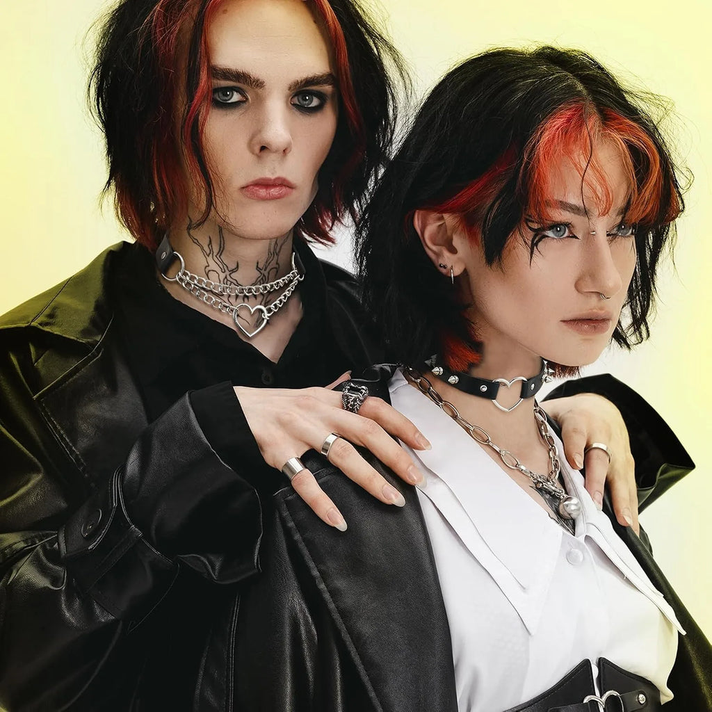 9-Piece Gothic Punk Choker Necklace Set